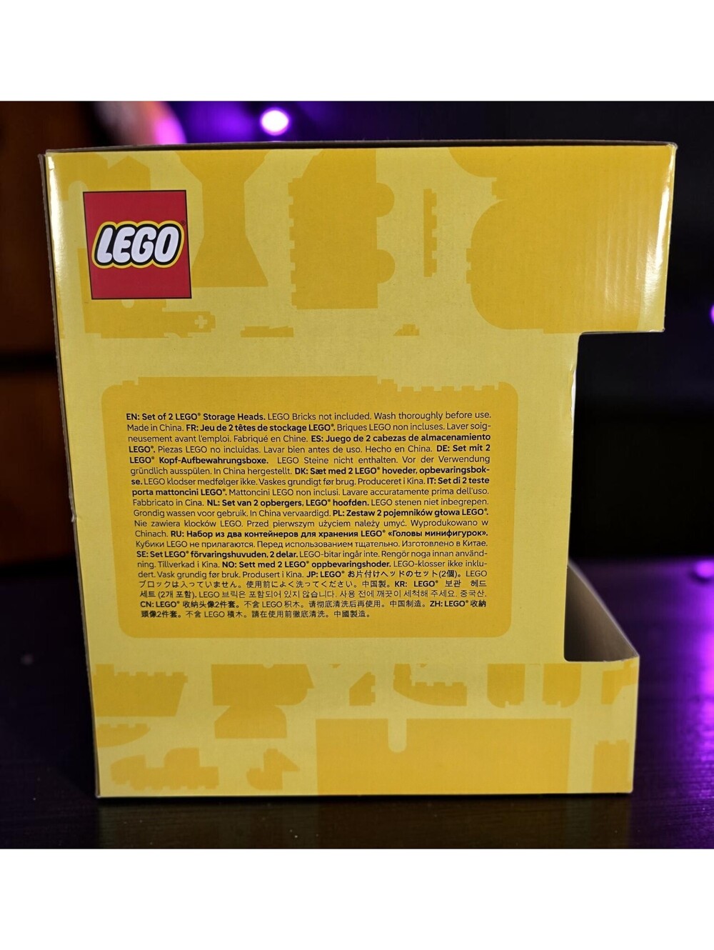 LEGO Halloween Edition Large Storage Heads Green White Skeleton 2pc NIB - Picture 14 of 15